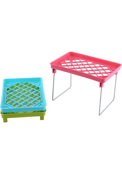 Rastgele Renk Stili Yeni Pratik Katlanabilir Istiflenebilir Depolama Raf Raf Organizatör Tutucu Mutfak Banyo Masası Katlanabilir Combo Raf (Yurt Dışından) fırsatları