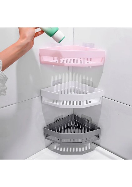 Beyaz Stil Çok Fonksiyonlu Köşe Depolama Rafı Mutfak Banyo Banyo Drenaj Rafı Lavabo Dikişsiz Üçgen Depolama Rafı (Yurt Dışından) fiyatları