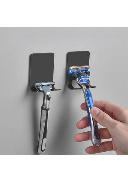 3 Adet Siyah Stil Adet Punch Ücretsiz Jilet Tutucu Depolama Kancası Duvar Erkekler Tıraş Makinesi Raf Banyo Jilet Rafı Duvar Banyo Aksesuarları (Yurt Dışından) fiyatları