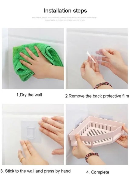 Gri Stil Emme Duvarı Üçgen Duş Kabini Rafı Banyo Köşesi Banyo Rafı Depolama Tutacağı Organizatör Rafları (Yurt Dışından)