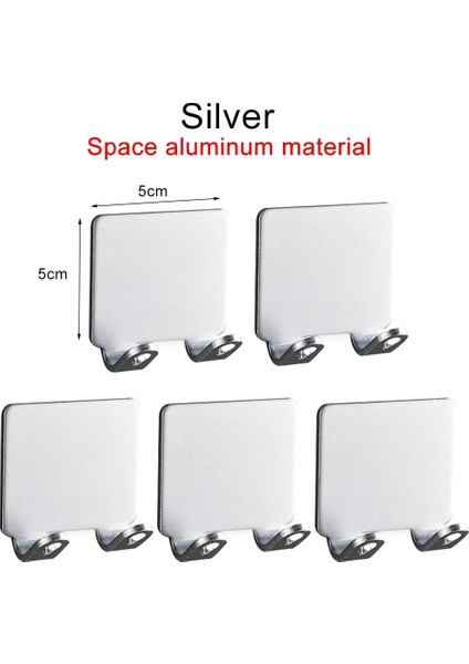 A Tipi Gümüş 5 Adet Stili Pcs Punch Ücretsiz Tıraş Jilet Tutucu Erkekler Tıraş Makinesi Depolama Kanca Duvar Raf Banyo Jilet Raf Duvar Mutfak Aksesuarları (Yurt Dışından)