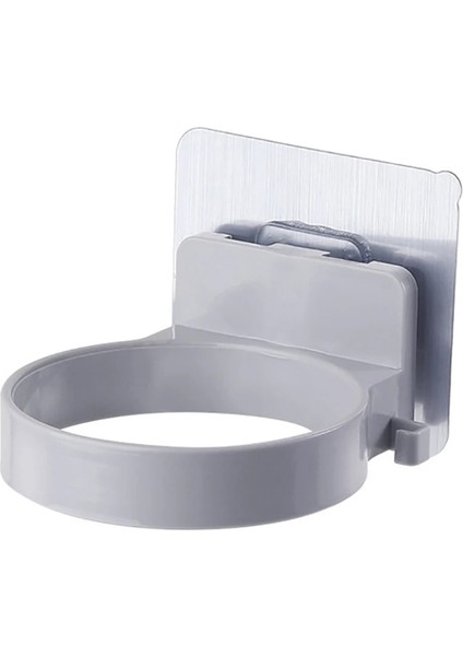 Gri Tarzı Duvara Monte Saç Kurutma Makinesi Tutacağı Yumruksuz Saç Kurutma Makinesi Depolama Rafı Evrensel Saç Kurutma Makinesi Tutacağı Raf Banyo Depolama Aksesuarları (Yurt Dışından)