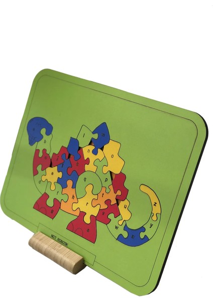Okul Öncesi Eğitici Puzzle Oyuncak Seti/dinazor Figürü Yeşil