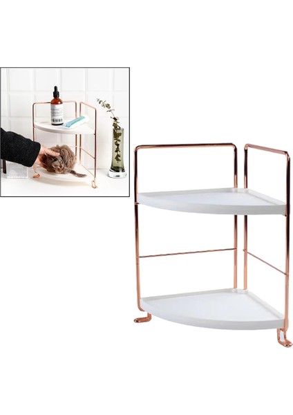 Altın B Stili Metal Mutfak Rafı Depolama Rafı Banyo Düzenleyici 2 Katlı Serbest Daimi (Yurt Dışından)