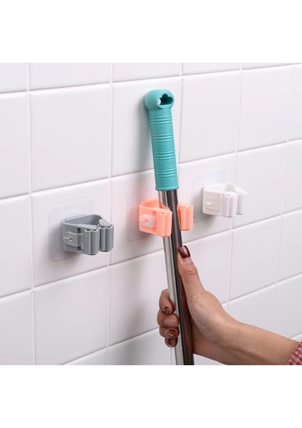 Pembe Tarzı Kendinden Yapışkanlı Duvara Monte Paspas Klipsi Tutacağı Dikişsiz Süpürge Asma Braketi Depolama Rafları Banyo Mutfak Için Ev Aletleri (Yurt Dışından) modelleri