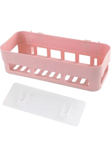Açık Pembe Tarzı Çok Işlevli Raf Sünger Drenaj Raf Banyo Depolama Emme Tutucu Mutfak Organizatör Lavabo Mutfak Aksesuarları Banyo Sepetleri (Yurt Dışından)