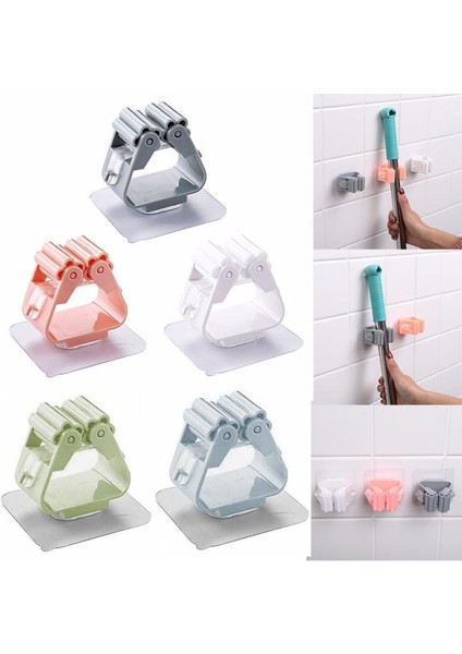 No.4 Tarzı Gosterildigi Gibi 1 Adet Duvara Monte Paspas Tutucu Ev Yapıştırıcı Depolama Paspas Klip Mutfak Banyo Organizatör Için Süpürge Askı (Yurt Dışından) modelleri