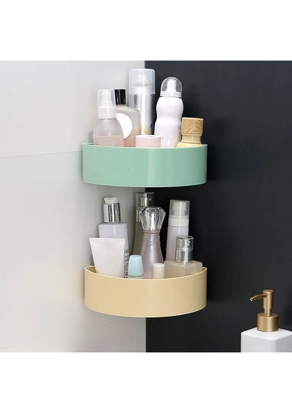 Haki Stili Banyo Raf Düzenleyici Tuvalet Yapıştırıcı Şampuan Jel Depolama Sepeti Dekorasyon Banyo Köşe Duş Rafı Aksesuarları (Yurt Dışından) modelleri