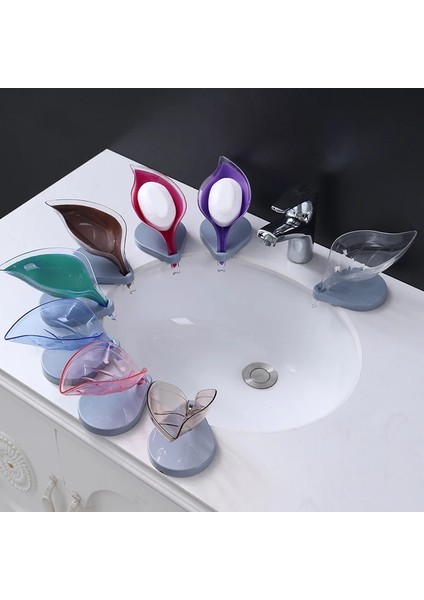 Şeffaf Stil Yaprak Şekli Sabunluk Mutfak Malzemeleri Banyo Aksesuarları Banyo Sabunluk Bulaşık Saklama Plakası Tepsi Banyo Sabunluk Kılıf (Yurt Dışından) indirimleri