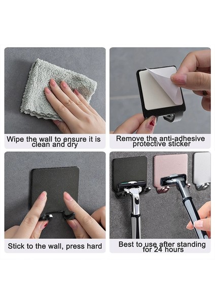 2 Adet Gümüş Tarzı Aving Jilet Tutucu Space Alumium Erkekler Tıraş Makinesi Depolama Kancası Duvar Rafı Jilet Rafı Banyo Mutfak Aksesuarları (Yurt Dışından) indirimleri