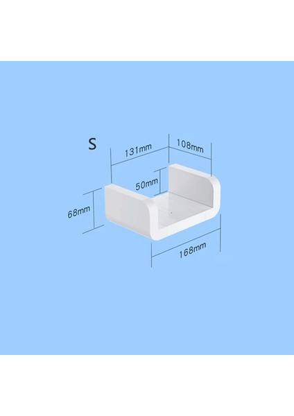 Bir Stil Perforasyonsuz Raf Beyaz Depolama Rafı Banyo Mutfak Baharat Enkaz Rafı Su Geçirmez Duvar Rafları Banyo Aksesuarları (Yurt Dışından)