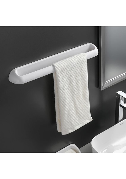 Uzun Beyaz Stil Banyo Rafları Çok Fonksiyonlu Ev Eşyaları Mutfak Aksesuarları Tuvalet Rafı Duvara Monte Havlu Rafları Mutfak (Yurt Dışından)