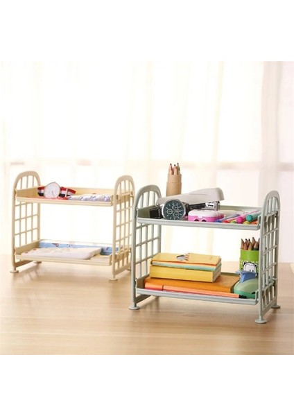 Iskandinav Yeşili Stili 21.5X14X20CM Çift Katmanlı Içi Boş Raf Plastik Kozmetik Masaüstü Fg Banyo Aksesuarları Organizatör Depolama Rafı 2 Katmanlı Raf Tutucu (Yurt Dışından) fırsatları