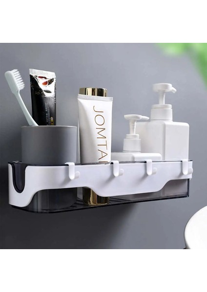 Gri Tarzı Banyo Raf Düzenleyici Wc Şampuan Tutacağı Delme Yok Duvara Monte Mutfak Depolama Sepeti Yapıştırıcı Asmak Kozmetik Makyaj Rafı (Yurt Dışından) modelleri