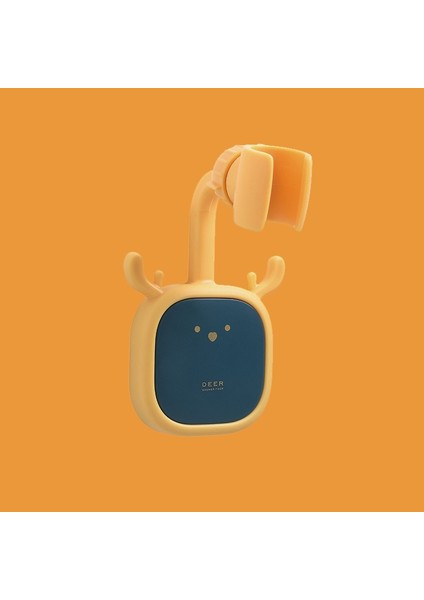 Mavi Sarı Geyik Stili Evrensel Ayarlanabilir El Duşu Tutacağı 360 ° Döndürme Duş Başlığı Tutacağı Yumruksuz Duş Montaj Braketi Banyo Aksesuarları (Yurt Dışından)