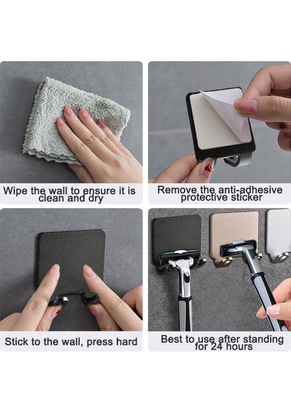 Gül Altın 3 Adet Tarzı Pcs Punch Ücretsiz Tıraş Jilet Tutucu Erkekler Tıraş Makinesi Depolama Kanca Duvar Raf Banyo Jilet Raf Duvar Mutfak Aksesuarları (Yurt Dışından) fiyatları