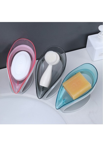 1 Adet Koyu Et Stili 1 Adet Sabun Kutusu Yaratıcı Yaprak Şekli Sabun Tahliye Tutucu Plastik Çanak Depolama Plaka Tepsi Banyo Duş Sabunu Saklama Kutusu Alet Yeni (Yurt Dışından)