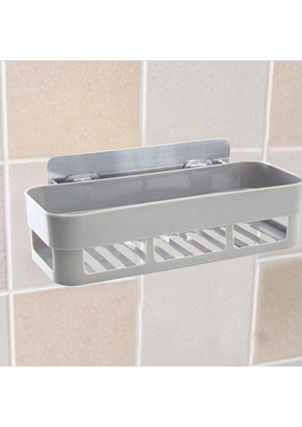 Gri Tarzı Banyo Rafı Havlu Askısı Şampuan Duş Rafı Sabunluk Tutucu Mutfak Depolama Organizatör Duvar Dekorasyonu (Yurt Dışından)