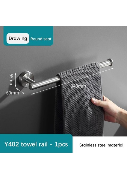 Havlu Yüzük-A Tarzı Banyo Donanım Seti Aksesuarları Mat Siyah Raf Bornoz Askısı Askı Havluluk Bar Raf Doku Kağıt Tutucu Siyah Diş Fırçası (Yurt Dışından)