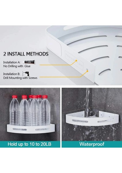 1 Adet Gümüş Tarzı Alüminyum Banyo Köşe Rafı Duş Caddy Depolama Rafları, 4 Kancalı Tuvalet Mutfak Düzenleyici Yapıştırıcı Yok Sondaj Rafları (Yurt Dışından) fırsatları