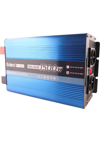 24 V Volt 1.5 Kw 1500 W Watt Tam Saf Sinus Solar Inverter 220 Çevirici Invertör Dijital Ekranlı Dönüştürücü