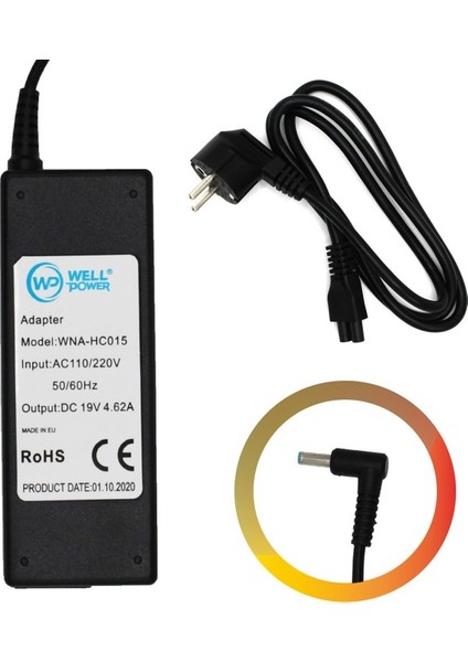 Well Power WNA-HC015 19V 4.62A 90W 4.5*3.0 mm Notebook Adaptörü