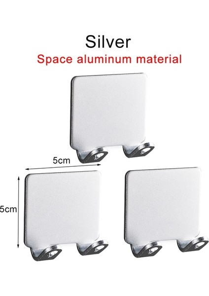 Gümüş 3 Adet Tarzı Unch Ücretsiz Jilet Tutucu Depolama Duvar Kanca Jilet Raf Erkek Tıraş Tıraş Makinesi Raf Banyo Mutfak Aksesuarları (Yurt Dışından)