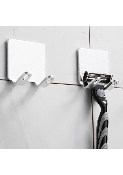 Gümüş 3 Adet Tarzı Unch Ücretsiz Jilet Tutucu Depolama Duvar Kanca Jilet Raf Erkek Tıraş Tıraş Makinesi Raf Banyo Mutfak Aksesuarları (Yurt Dışından) fırsatları