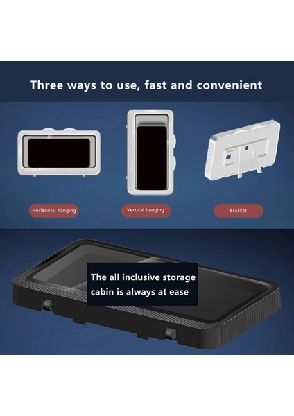 Siyah Stil Banyo Su Geçirmez Telefon Kılıfı Duvara Monte Telefon Tutucu Duş Su Geçirmez Çanta Cep Telefonu Kılıfı Tuvalet Telefon Depolama Standı (Yurt Dışından) modelleri