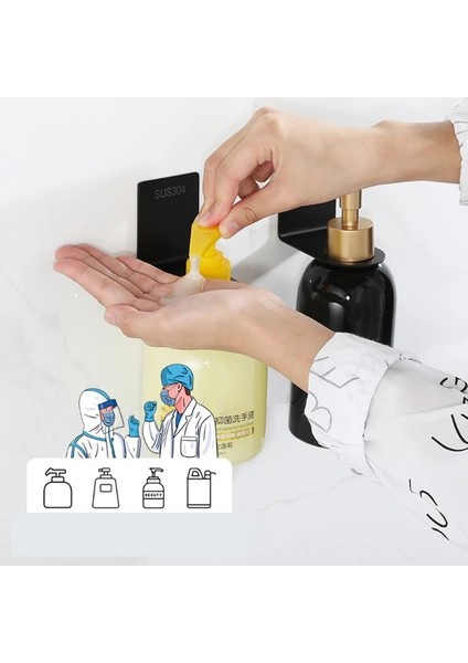 Hazır Yanıt Stili S Beden Paslanmaz Çelik Vantuz Rafı Duş Jeli Şampuan Sabunu Sıvı Duvara Montaj Tutacağı Banyo Rafı Organizatör Kancası (Yurt Dışından) fırsatları