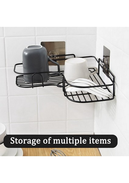 B Tarzı 36X26.7X6CM Banyo Rafı Duş Duvara Montaj Şampuan Depolama Tutucu Vantuzlu Hiçbir Sondaj Demiri Mutfak Depolama Banyo Aksesuarları (Yurt Dışından) indirimleri