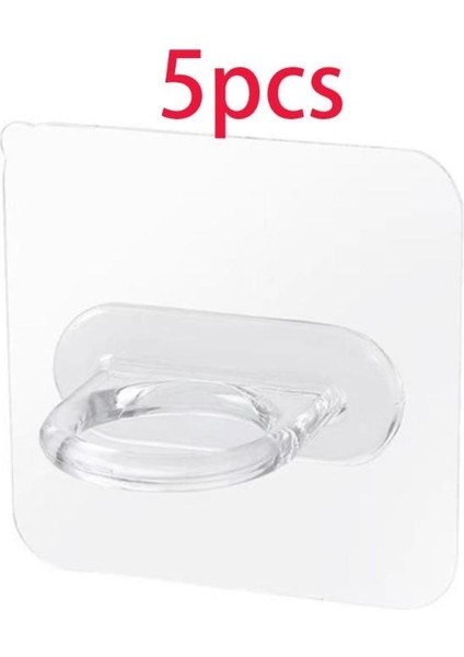 5 Adet Tarzı 7X7CM 1 Adet Yuvarlak Kanca Duvara Monte Kendinden Yapışkanlı Şampuan Şişe Rafı Tutucu Sıvı Sabun Duş Jeli Organizatör Kanca Banyo Aksesuarları (Yurt Dışından)