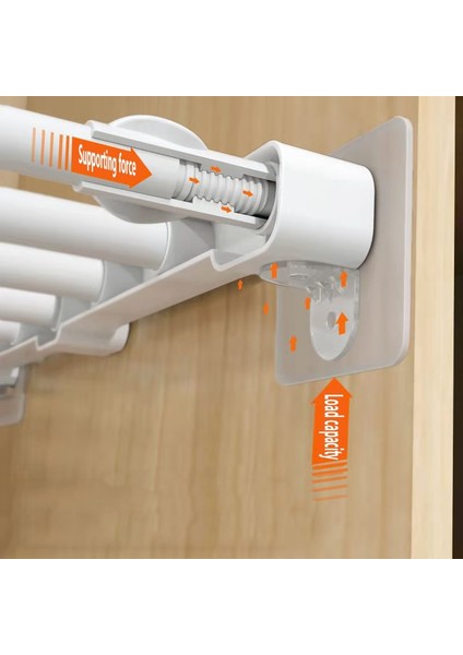 60X60MM 8 Adet Tarzı Zımbasız Dolap Katmanlı Bölmeler, Çivisiz Yapışkan Katman Desteği, Güçlü ve Sorunsuz Taşıyıcı Destek Rafı (Yurt Dışından)