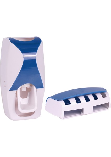 Mavi Stil Otomatik Diş Macunu Dispenseri Plastik Tembel 5 Diş Fırçası Tutucu Sıkacağı Banyo Rafları Banyo Aksesuarları (Yurt Dışından)