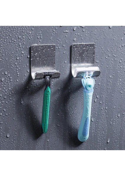 2 Adet Gümüş Tarzı Unch Ücretsiz Tıraş Bıçağı Tutucu Erkekler Tıraş Makinesi Depolama Kancası Duvar Rafı Banyo Jilet Rafı Duvar Mutfak Aksesuarları (Yurt Dışından) fiyatları