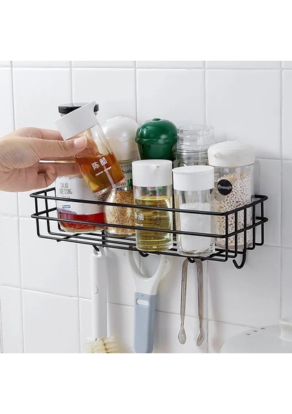 No.2 Tarzı Banyo Rafı Duvara Monte Demir Köşe Rafları Şampuan Tutucu Duş Asılı Sepet Mutfak Depolama Rafı Banyo Aksesuarları (Yurt Dışından) fırsatları