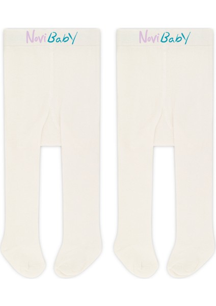 2'li Bebek Pamuklu Külotlu Çorap, Çocuk Yenidoğan Pamuk Kız Erkek Okul Çorabı, Beyaz Ekru Pembe