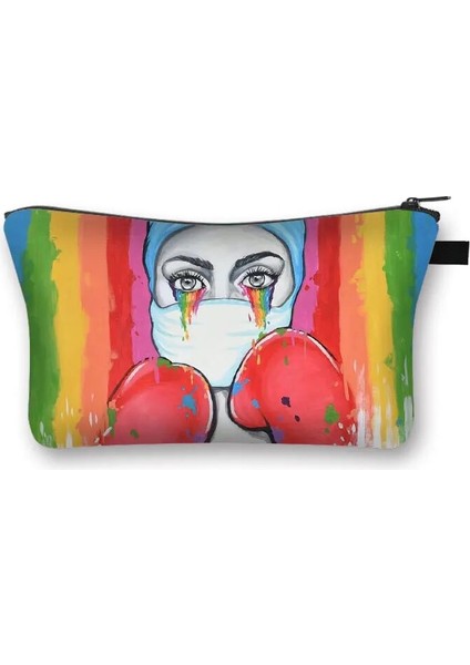 SHZBNURSE01 Stili Hemşire Elektrokardiyogram Baskı Bayan Kozmetik Çantası Hapları Hemşire Kız Saklama Çantası Moda Kozmetik Çantası (Yurt Dışından)