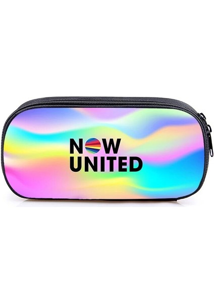 B10 Stili Fashion Now United Kalem Kutusu 3D Nu Takımı Makyaj Çantası Basılı Okul Malzemeleri Kozmetik Çantaları Kılıf Fermuar Kılıfı Şimdi United Mochila (Yurt Dışından)