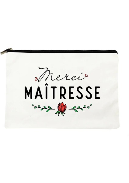 W01362-TBWH-D Stili Fransız Baskı Makyaj Çantaları Kadın Kozmetik Çantası Seyahat Tuvalet Organizatör Kadın Depolama Makyaj Çantaları Kalem Çantası Öğretmen Hediyeleri (Yurt Dışından)