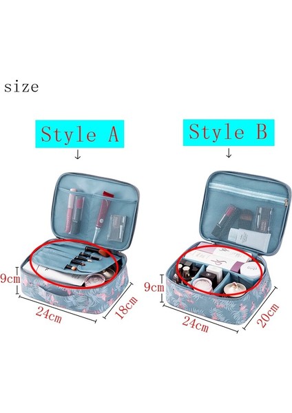 Stil B Pembe Şerit Stili Organizatör Seyahat Moda Bayan Kozmetik Kozmetik Çantası Güzellik Uzmanı Saklama Torbaları Büyük Kapasiteli Kadın Makyaj Çantası H127 (Yurt Dışından) fiyatları