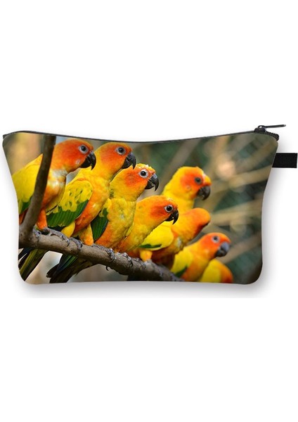 SHZBPARROT09 Stili Sevimli Kuş Papağan Kozmetik Çantası Kadın Makyaj Çantası Kız Organizatör Çantaları Bayanlar Kozmetik Çantası Kadın Saklama Seyahat Çantaları (Yurt Dışından) modelleri