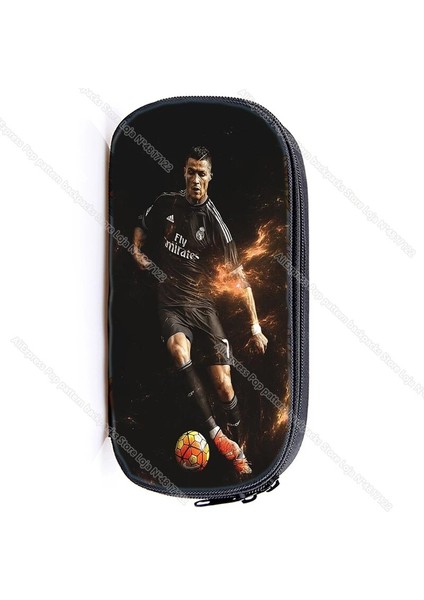 No.12 Tarzı Cristiano Ronald Büyük Kapasiteli Kalem Kutusu Cr7 Sevimli Kız Su Geçirmez Kalem Kutusu Kırtasiye Okula Geri Kalem Depolama (Yurt Dışından)