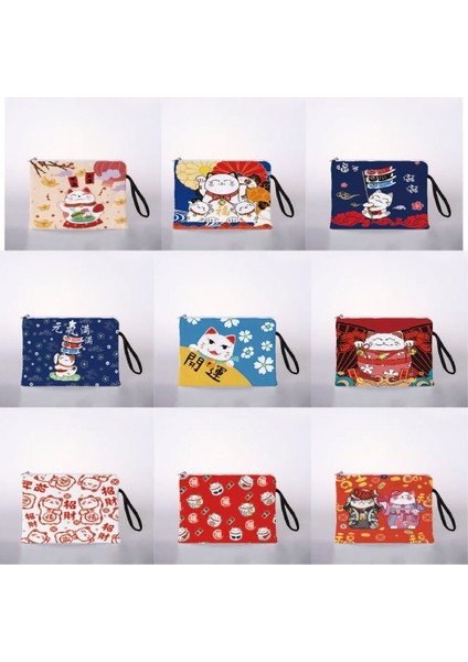 No.9 Tarzı L Beden Kadın Kozmetik Çantası Japon Şanslı Kedi Dijital Baskı Kozmetik Çantası Seyahat Saklama Çantası Kozmetik Çantası (Yurt Dışından) fiyatları