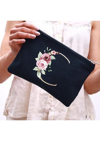 W07017-TBBK-D Stili Nedime Makyaj Çantaları Mektup Baskı Kozmetik Durumda Seyahat Tuvalet Organizatör Kadın Yıkama Saklama Çantası Çanta Düğün Gelin Hediyeleri (Yurt Dışından) fırsatları