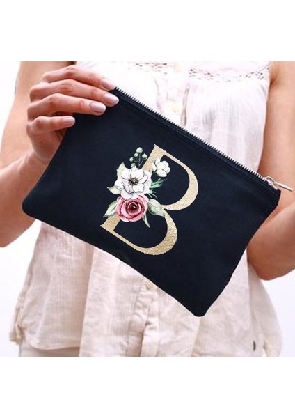 W07017-TBBK-D Stili Nedime Makyaj Çantaları Mektup Baskı Kozmetik Durumda Seyahat Tuvalet Organizatör Kadın Yıkama Saklama Çantası Çanta Düğün Gelin Hediyeleri (Yurt Dışından) indirimleri