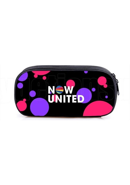B08 Stili Fashion Now United Kalem Kutusu 3D Nu Takımı Makyaj Çantası Basılı Okul Malzemeleri Kozmetik Çantaları Kılıf Fermuar Kılıfı Şimdi United Mochila (Yurt Dışından)
