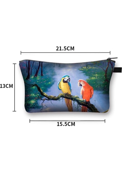 SHZBPARROT09 Stili Sevimli Kuş Papağan Kozmetik Çantası Kadın Makyaj Çantası Kız Organizatör Çantaları Bayanlar Kozmetik Çantası Kadın Saklama Seyahat Çantaları (Yurt Dışından) indirimleri