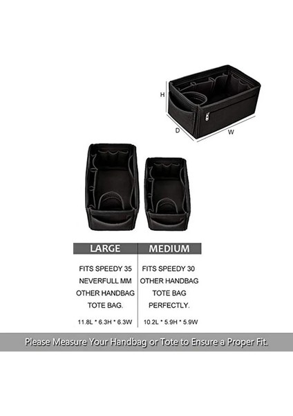 30X16X16CM Tarzı Makyaj Organizatör Keçe Kumaş Çanta Organizatör Ekleme Çanta Seyahat Iç Çanta Taşınabilir Kozmetik Çantaları Speedy Neverfull Uyar (Yurt Dışından) modelleri