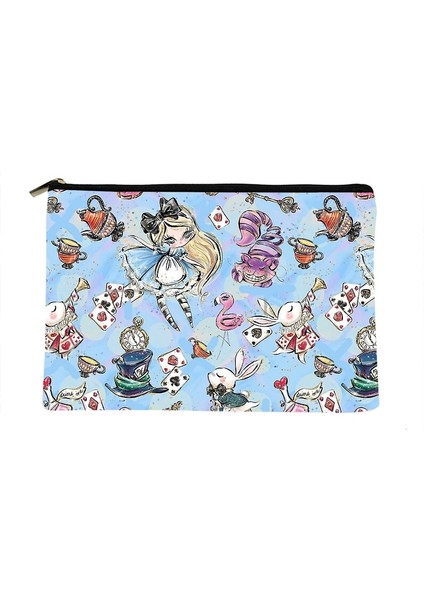 HZ165 Stili Kadın Alice Wonderland Baskılı Makyaj Çantası Moda Kadın Kozmetik Organizatör Çantası Seyahat Için Renkli Bayan Çantası Için Saklama Çantası (Yurt Dışından)